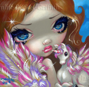FACES OF FAERY #136 - Baby Pegasus Unicorn by Jasmine Becket Griffith - PoP x HoyPoloi Gallery