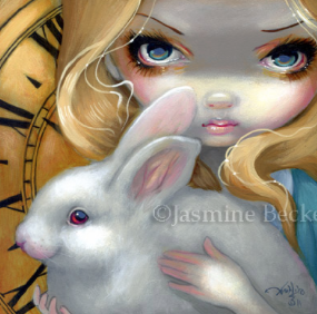 FACES OF FAERY #141 - Alice with White Bunny by Jasmine Becket Griffith - PoP x HoyPoloi Gallery
