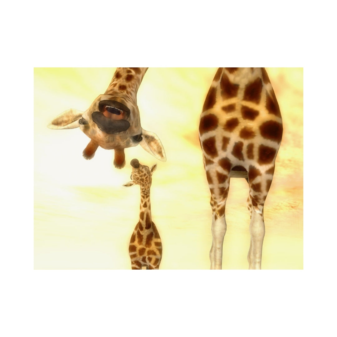 GIRAFFES-Giraffe Parent Saying Hi by Alan Foxx - PoP x HoyPoloi Gallery