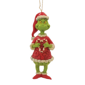 GRINCH HOLDING CANDY CANE Ornament - PoP x HoyPoloi Gallery