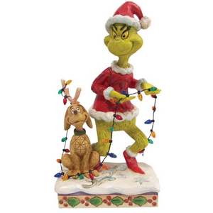 GRINCH - Grinch & Max Wrapped In Lights Figure - PoP x HoyPoloi Gallery
