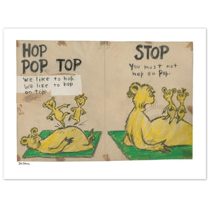 Hop Pop Top Diptych by Dr Seuss