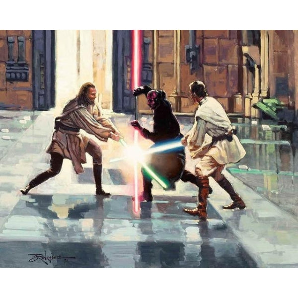 LIGHTSABER DUEL ON NABOO by Rodel Gonzalez  - Limited Edition - PoP x HoyPoloi Gallery