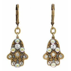 EARRINGS-HAMSA-Silver, White & Gold - PoP x HoyPoloi Gallery