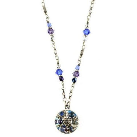 NECKLACE-STAR OF DAVID-Gold, Purple & Blue - PoP x HoyPoloi Gallery