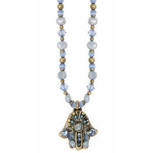 NECKLACE-HAMSA-Small Bluebell - PoP x HoyPoloi Gallery