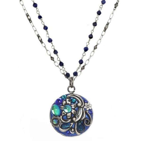 NECKLACE-Cerulean-Circle Double Chain - PoP x HoyPoloi Gallery