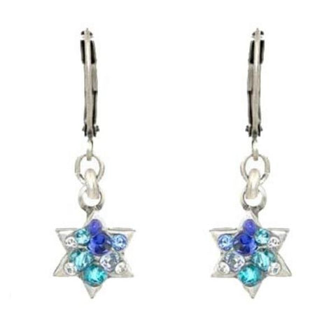 EARRINGS-Blue Crystal Star of David - PoP x HoyPoloi Gallery