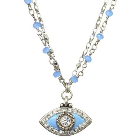 NECKLACE-EVIL EYE-Ice Blue - PoP x HoyPoloi Gallery