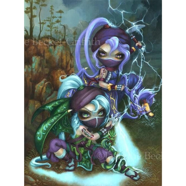 Ninja Dragonlings II by Jasmine Becket Griffith
