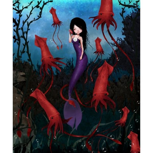 Purple Mermaid by Jessica Von Braun