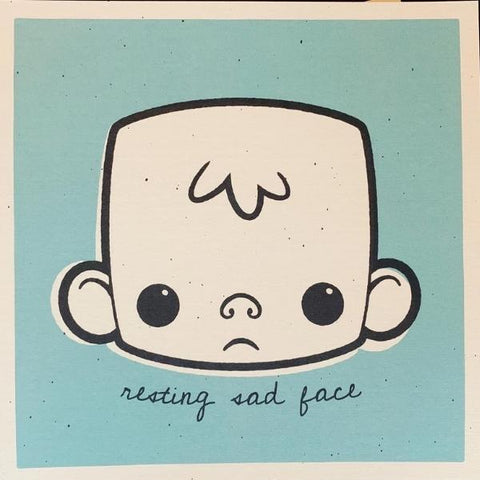 RESTING SAD FACE - Paper Print by Terriby Odd - PoP x HoyPoloi Gallery