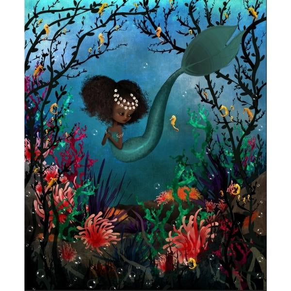 Teal mermaid by Jessica Von Braun