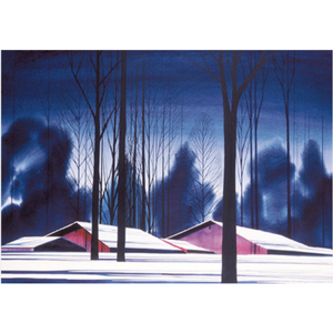 WINTER BARNS - Eyvind Earle Note Card Set - PoP x HoyPoloi Gallery