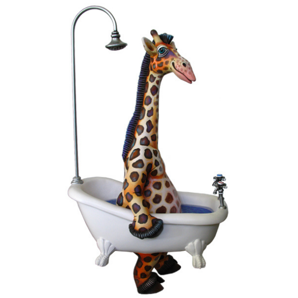 GIRAFFE STANDING IN BATHTUB - PoP x HoyPoloi Gallery