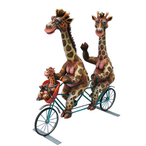 Giraffe Family on Bicycle by Carlos and Albert