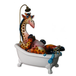 Giraffe in Bathtub by Carlos and Albert