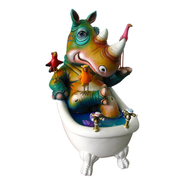 RHINO IN BATHTUB - PoP x HoyPoloi Gallery