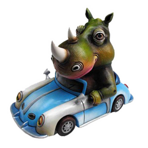Rhino in Car by Carlos and Albert