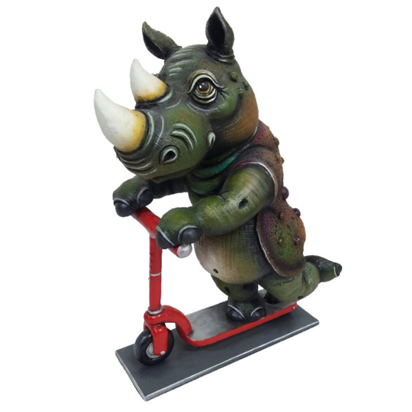 Rhino on Scooter by Carlos and Albert