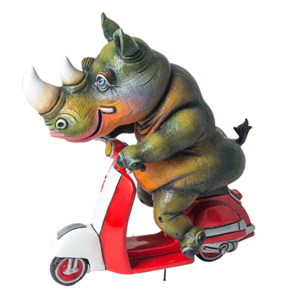 Rhino on Vespa by Carlos and Albert