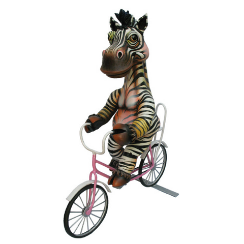 Zebra on Bicycle by Carlos and Albert